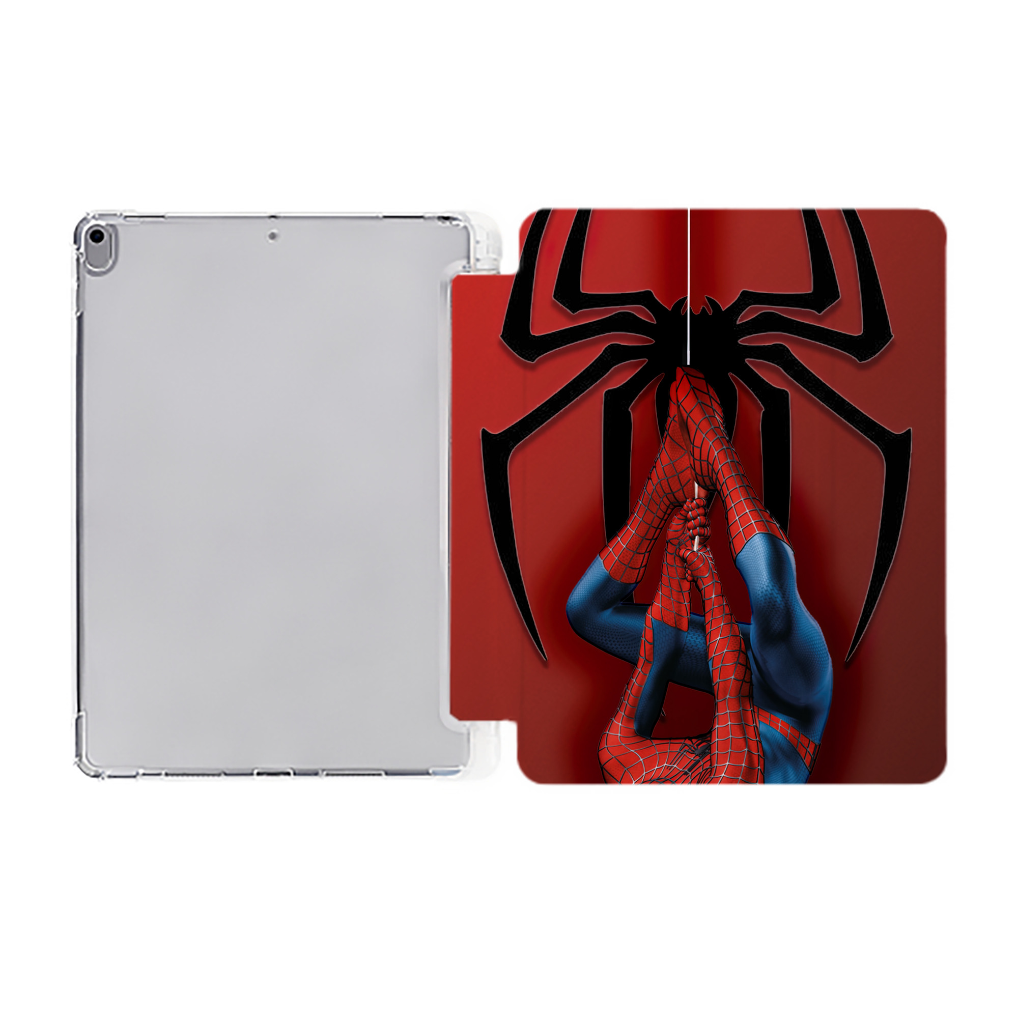 （画像用） Spider Man スパイダーマン IPad ケース ペン収納付き 三つ折りスタンド PUレザー×シリコン 対応機種9.5/10.5/10.9インチ